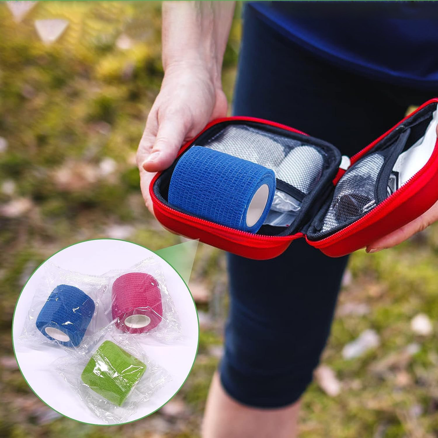 Kotak P3K Bebas Lateks, Perban Kohesif Bungkus Fleksibel