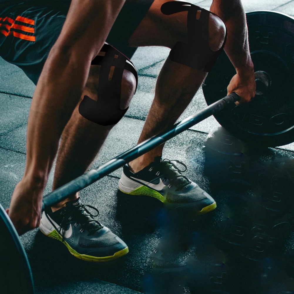 Tambalan Otot Pita Kinesiologi Pra-potong Untuk Lutut