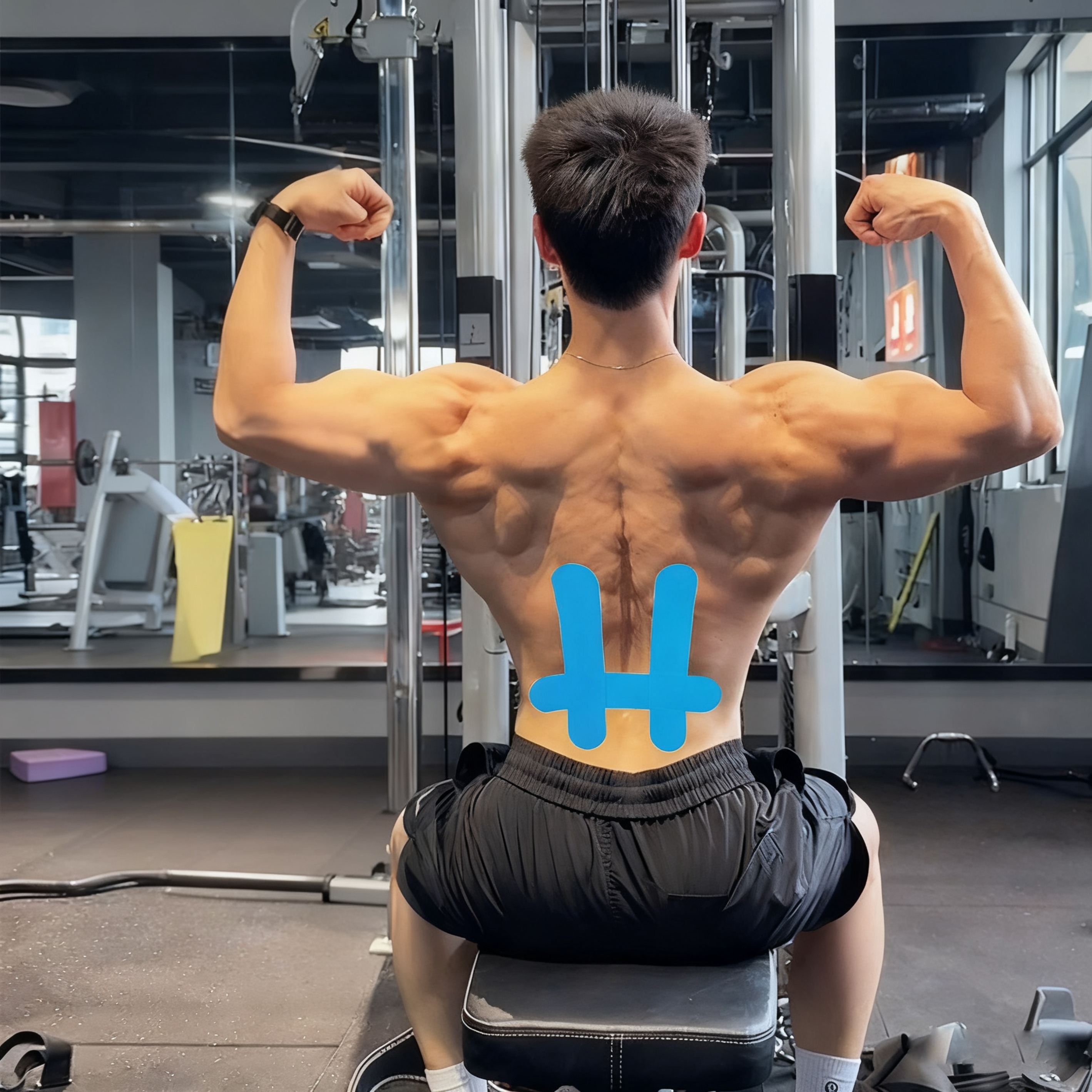 Tambalan Otot Pita Kinesiologi Bentuk Pra-potong Untuk Punggung