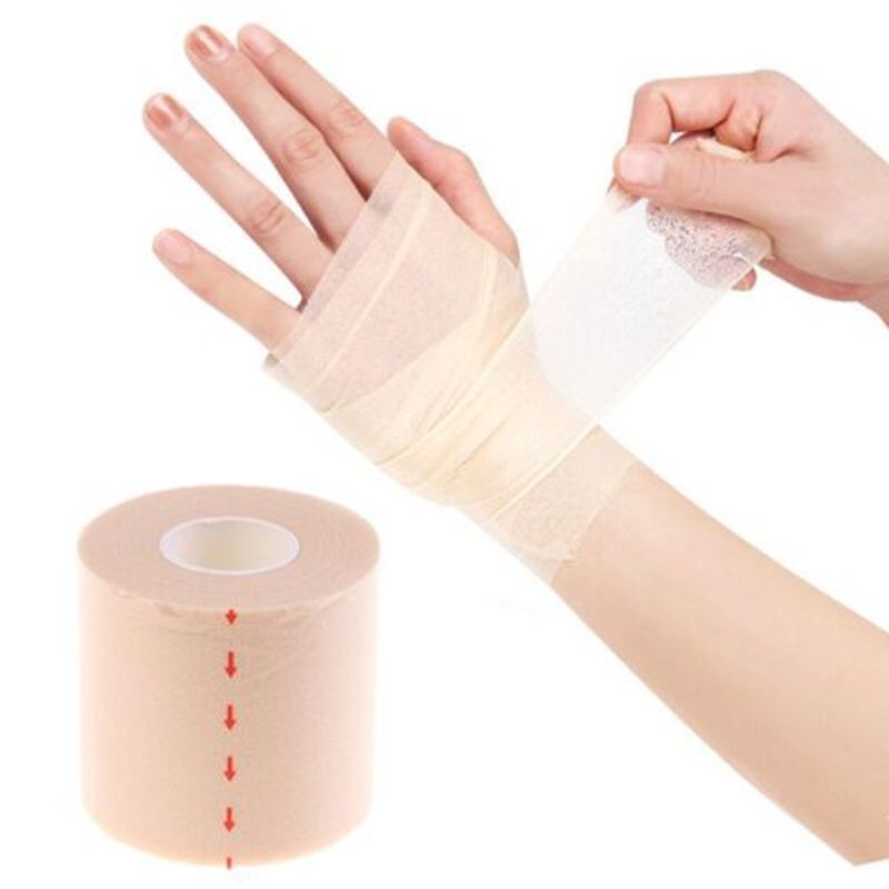 Pra-Tape Underwrap Busa untuk Pita Atletik, Underwrap Pelindung Bebas Lateks untuk Olahraga dan Pelatihan