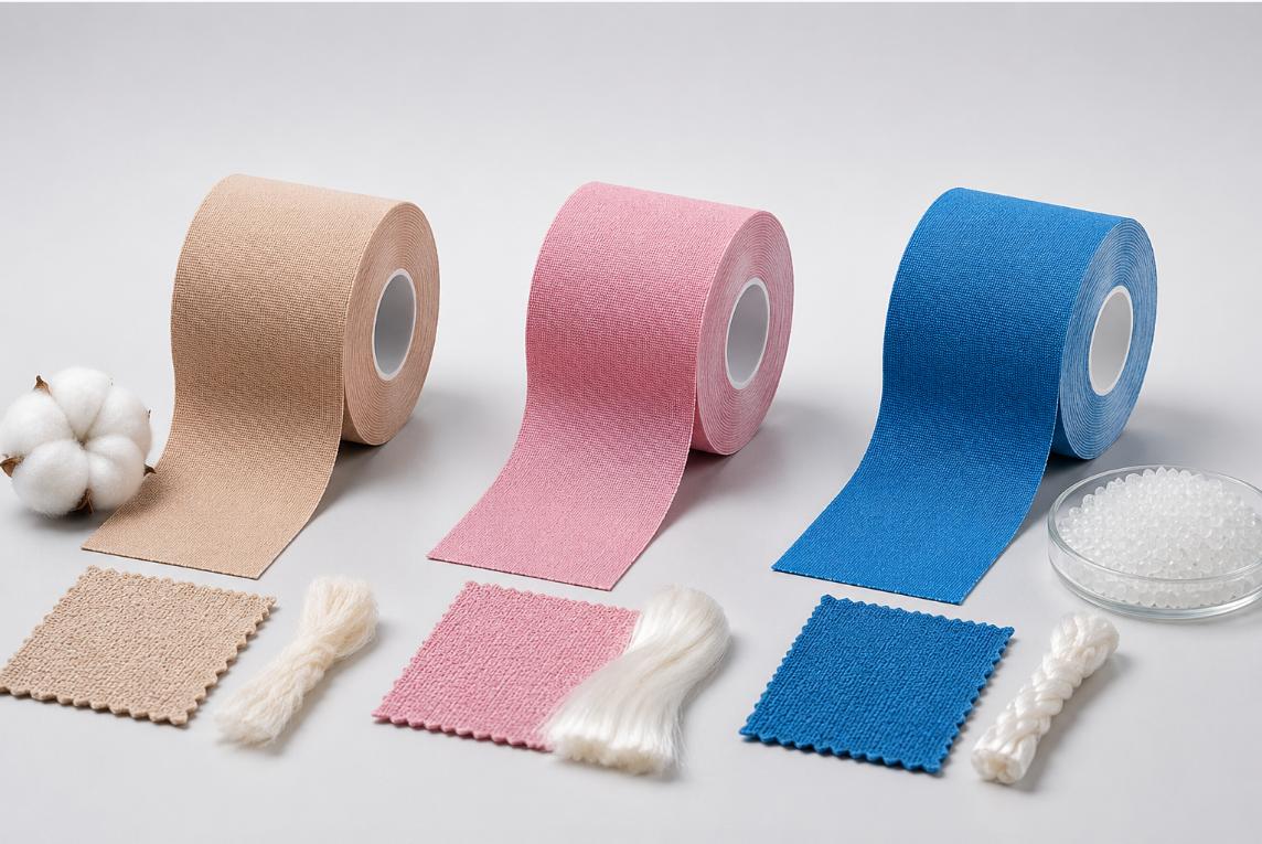 Pita Kinesiologi Katun vs Rayon vs Nilon: Bahan Mana yang Sesuai dengan Merek Anda?